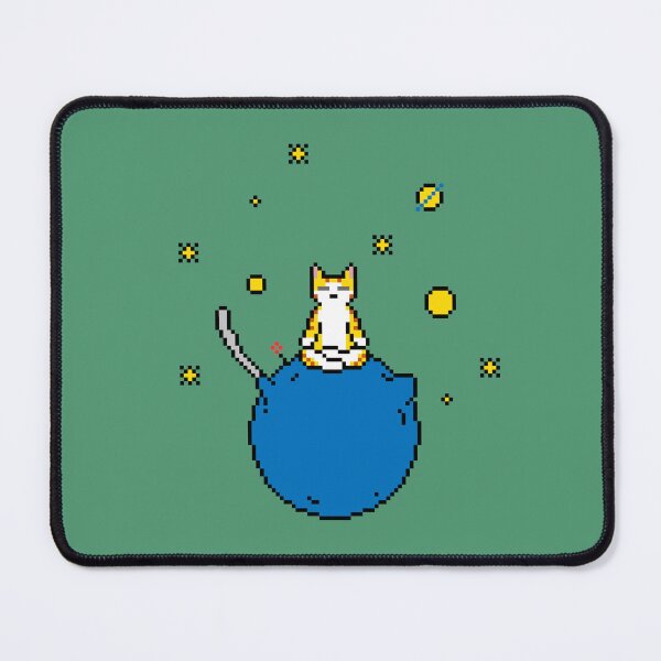 Item preview, Meditation cat pixel art designed and sold by jebi-garden.