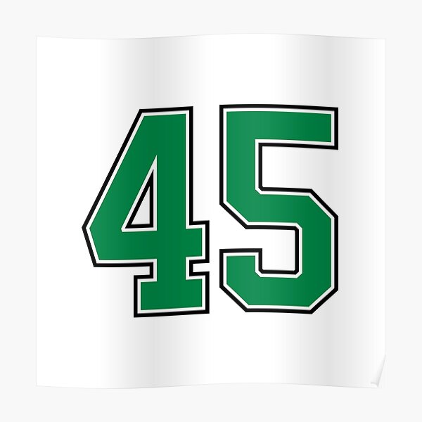 45-number-green-lucky-sports-forty-five-poster-for-sale-by