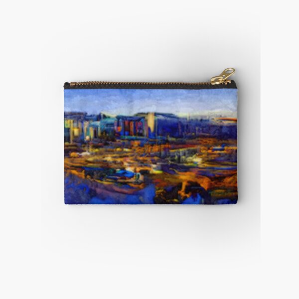 Item preview, Yellowknife City Skyline, Northwest Territories Oil Painting by AI. - Capital Cities Of Canada designed and sold by AIArtWizard ⭐⭐⭐⭐⭐.