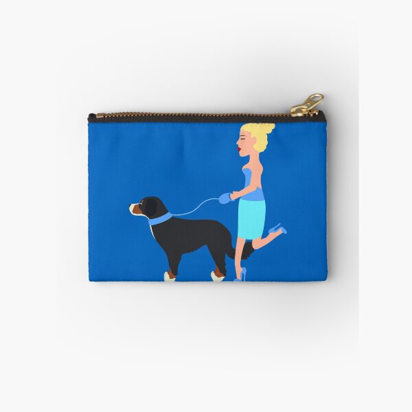 Item preview, Woman walking her bernese mountain dog designed and sold by Samuel-Ruhland.