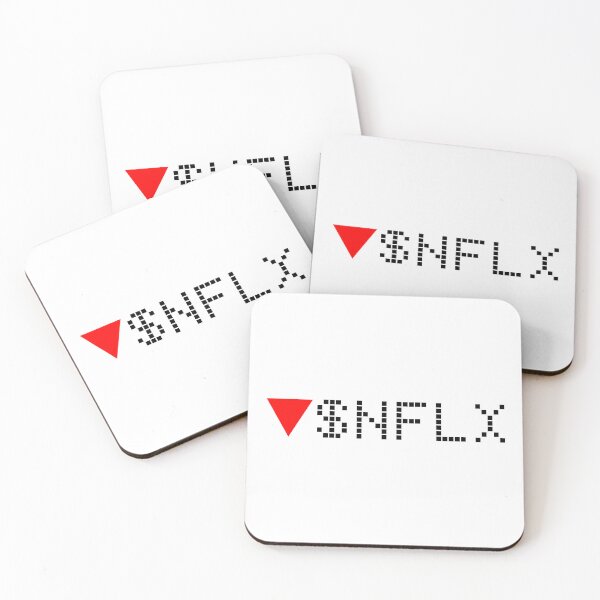 Item preview, Netflix Stock Ticker Red - Black Font designed and sold by frankyou.