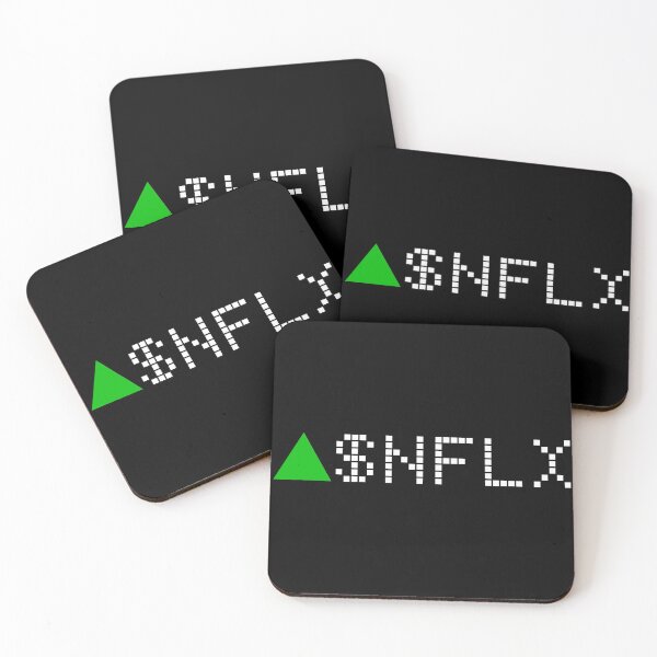 Item preview, Netflix Stock Ticker Green - White Font designed and sold by frankyou.