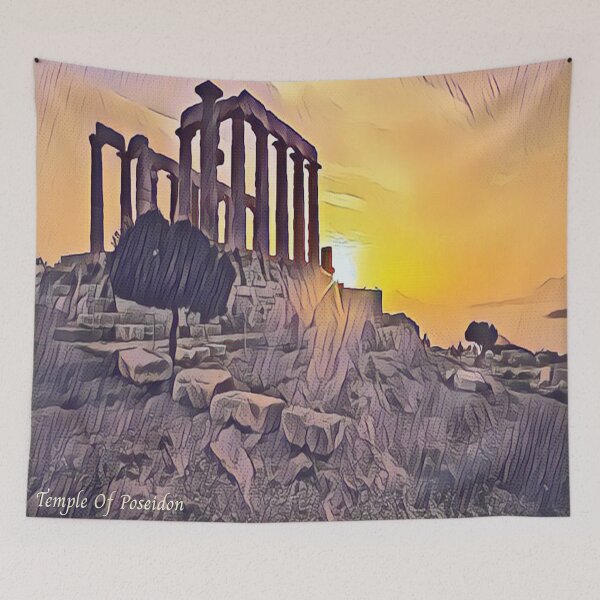 Item preview, Temple Of Poseidon Sunset designed and sold by Mytherialist.