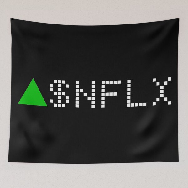 Item preview, Netflix Stock Ticker Green - White Font designed and sold by frankyou.