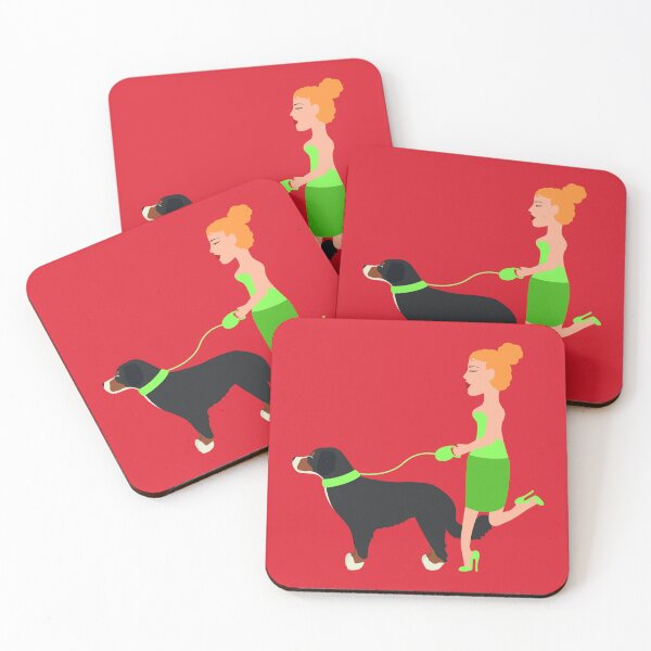 Item preview, Woman walking her bernese mountain dog designed and sold by Samuel-Ruhland.