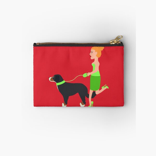 Item preview, Woman walking her bernese mountain dog designed and sold by Samuel-Ruhland.