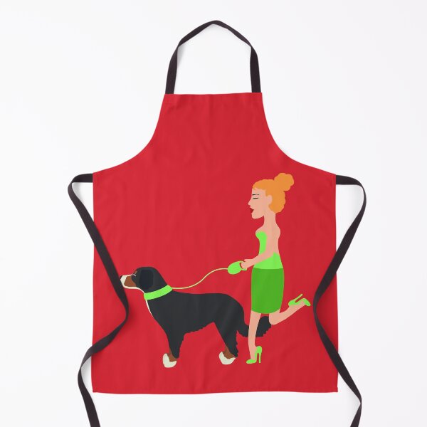 Item preview, Woman walking her bernese mountain dog designed and sold by Samuel-Ruhland.