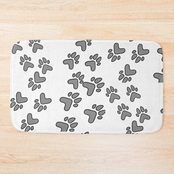 Item preview,  White Over Black Abstract Line Art.  Animal Footprints Art Pattern designed and sold by ColorCreation4u.