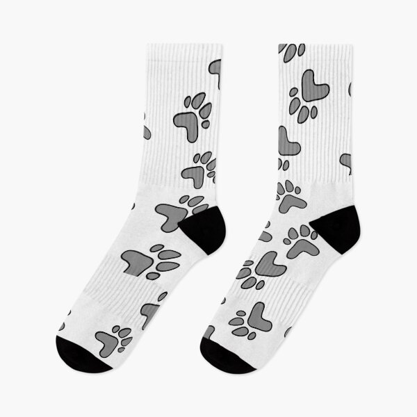 Item preview,  White Over Black Abstract Line Art.  Animal Footprints Art Pattern designed and sold by ColorCreation4u.
