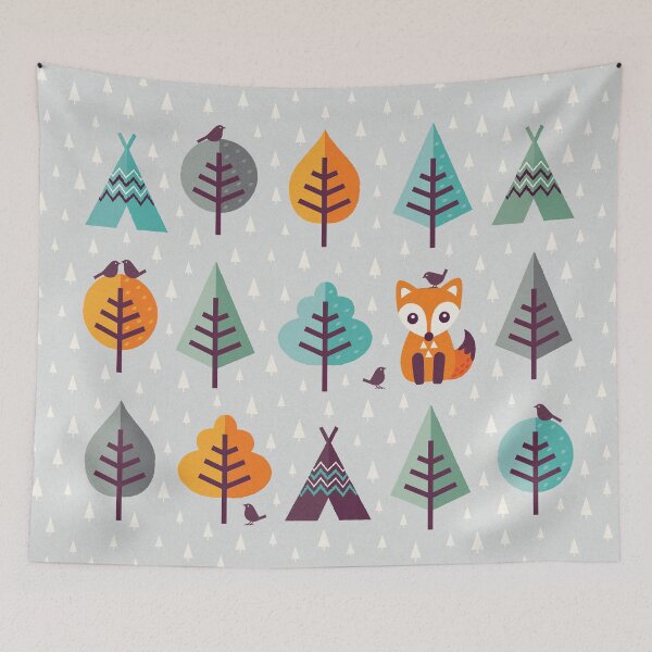 Item preview, Fox in the Forest on Gray designed and sold by Daisy Beatrice.