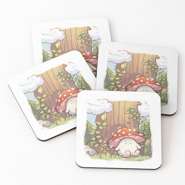 Item preview, Cute Sleepy Mushroom designed and sold by alexbrushes-.