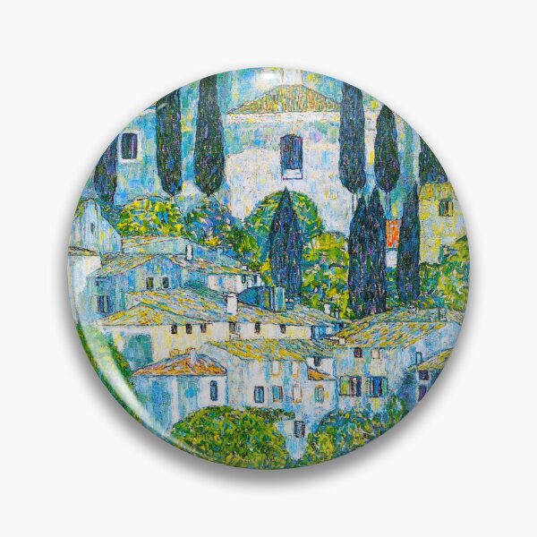 Item preview, HD Gustav Klimt - Kirche in Cassone 1913 Original Painting designed and sold by Go Logo Designs.