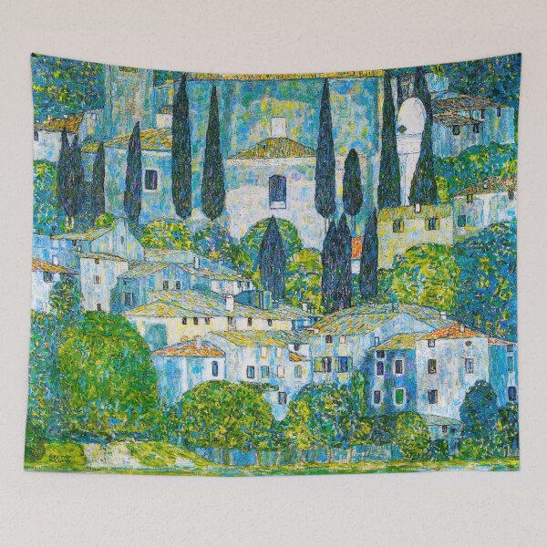 Item preview, HD Gustav Klimt - Kirche in Cassone 1913 Original Painting designed and sold by Go Logo Designs.
