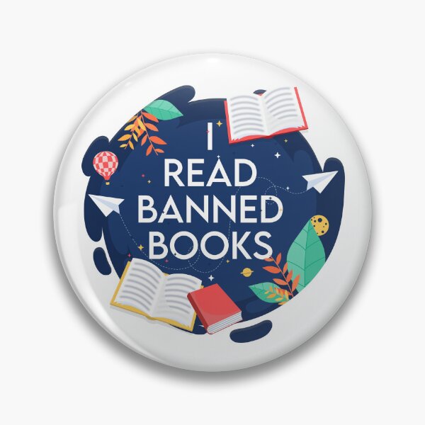 Item preview, I Read Banned Books Book Lovers Against Censorship designed and sold by Happy Puppy Print On Demand.
