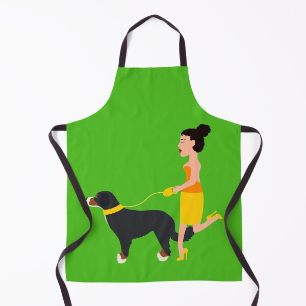 Item preview, Woman walking her bernese mountain dog designed and sold by Samuel-Ruhland.