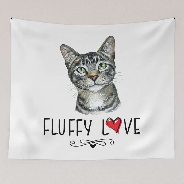 Item preview, Cat Fluffy Love Kitty Meow Portrait  designed and sold by Blok45.
