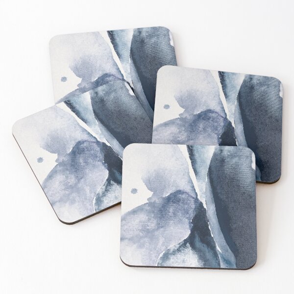 Item preview, Dark Navy Gray Acrylic Abstract Painting designed and sold by la  clameur.