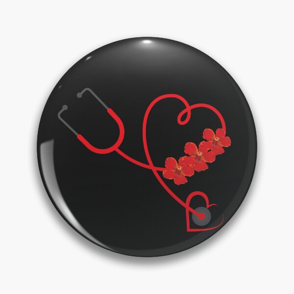 Item preview, Cute Floral Stethoscope Design T-Shirt For Nurse & Doctor designed and sold by Kenny789.