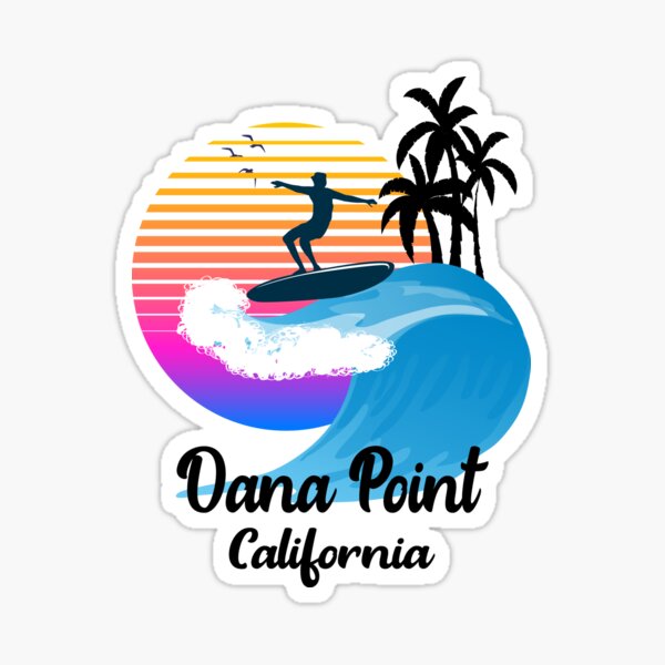 Item preview, Dana Point California Seaside Retro Sunset designed and sold by mountainadora.