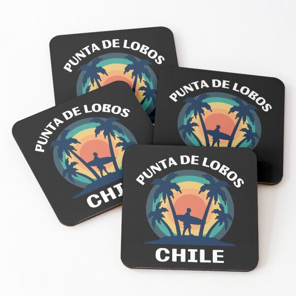 Item preview, Punta De Lobos, Chile Surfing. Surfer with Palm Trees Retro designed and sold by elvisg03.