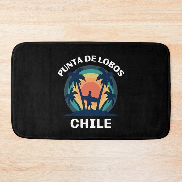 Item preview, Punta De Lobos, Chile Surfing. Surfer with Palm Trees Retro designed and sold by elvisg03.