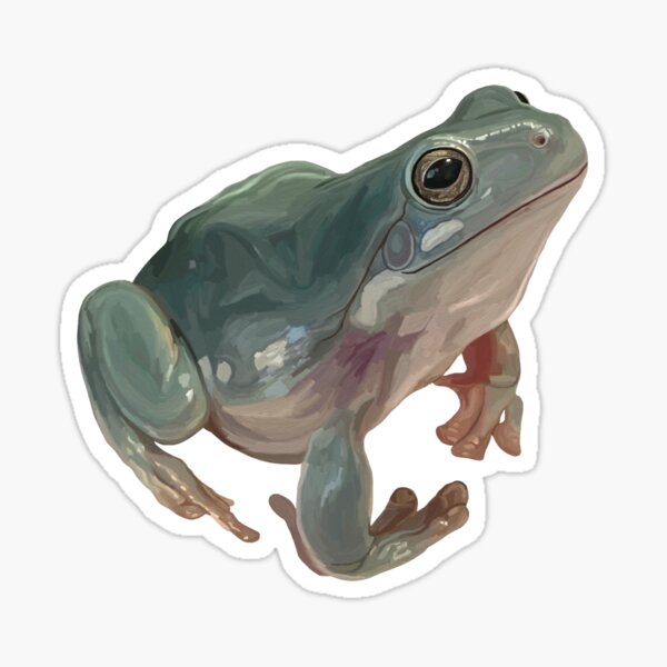 Peace Frogs Small Neon Frog Sticker, Stickers: Peace Frogs