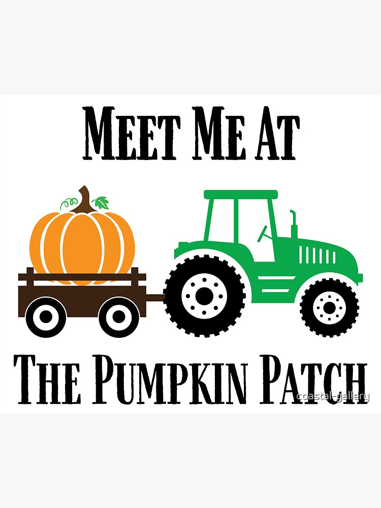 Meet Me at the Pumpkin Patch Fall Pillow with Vintage Turquoise