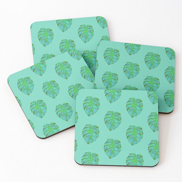 Item preview, Monstera leaf on mint green designed and sold by Emma Marie Blacker.