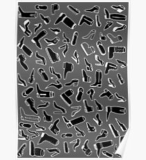 shoes fashion grey Poster