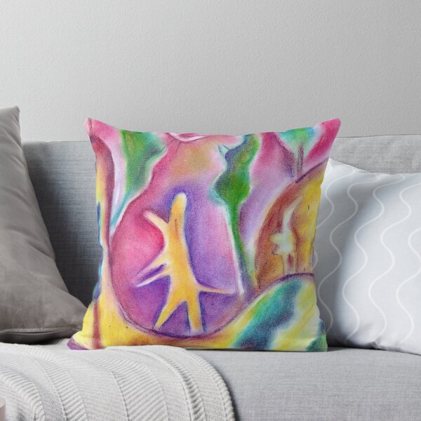 Item preview, Abstract dog and bird in the forest landscape designed and sold by evellade.