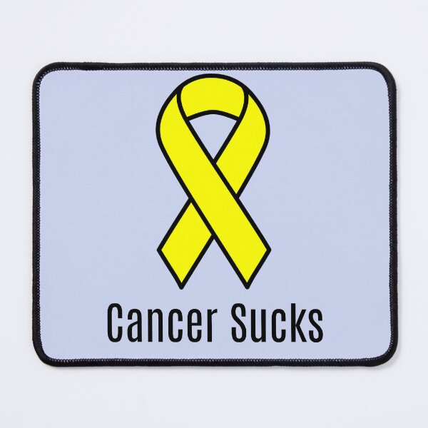 Item preview, Cancer Sucks Yellow Sarcoma Bone Bladder Cancer Awareness Ribbon designed and sold by Sugar-Magnolia.