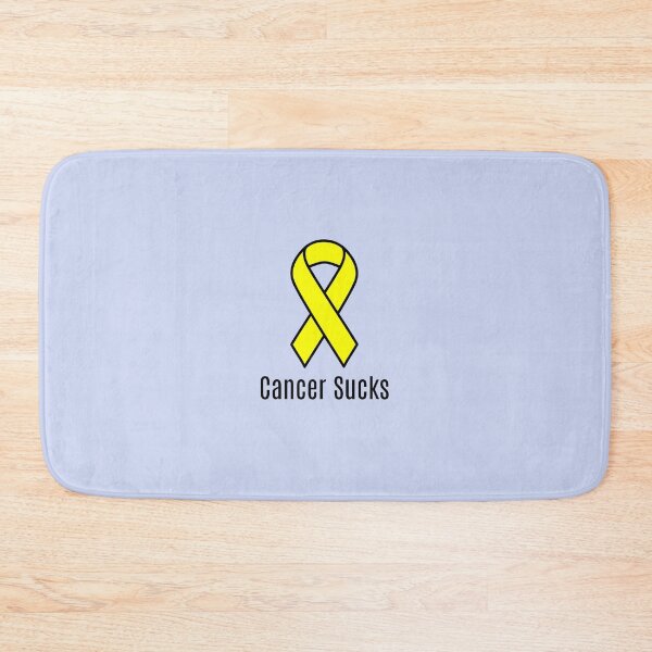 Item preview, Cancer Sucks Yellow Sarcoma Bone Bladder Cancer Awareness Ribbon designed and sold by Sugar-Magnolia.