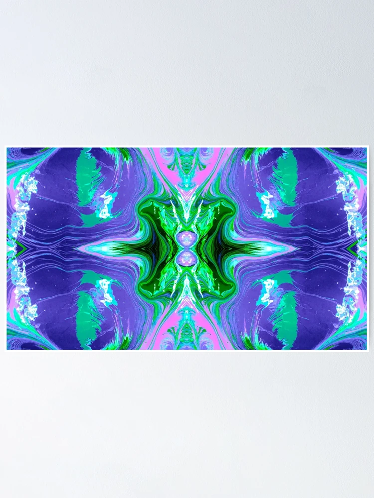Thumbnail 1 of 3, Poster, Cyan Vortex designed and sold by RivalArtDesigns.