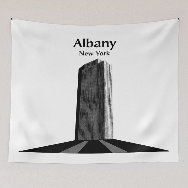 Item preview, The Corning Tower, in Albany, New York, Art Deco style travel poster designed and sold by HBBArtShop.