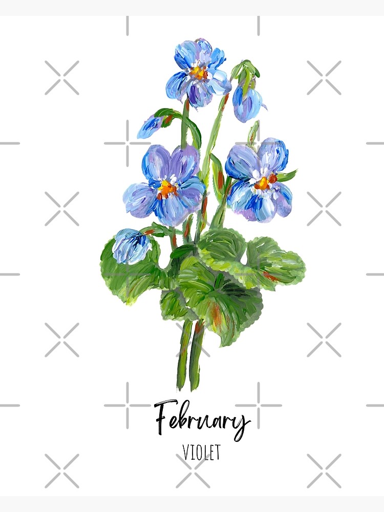 Carte de vœux « Fleur de naissance de février », par TiffanyRoy | Redbubble