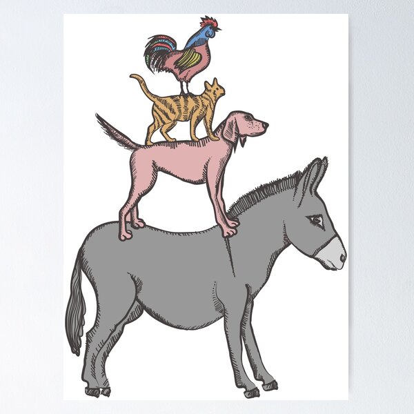 Item preview, Town Musicians of Bremen designed and sold by portokalis.