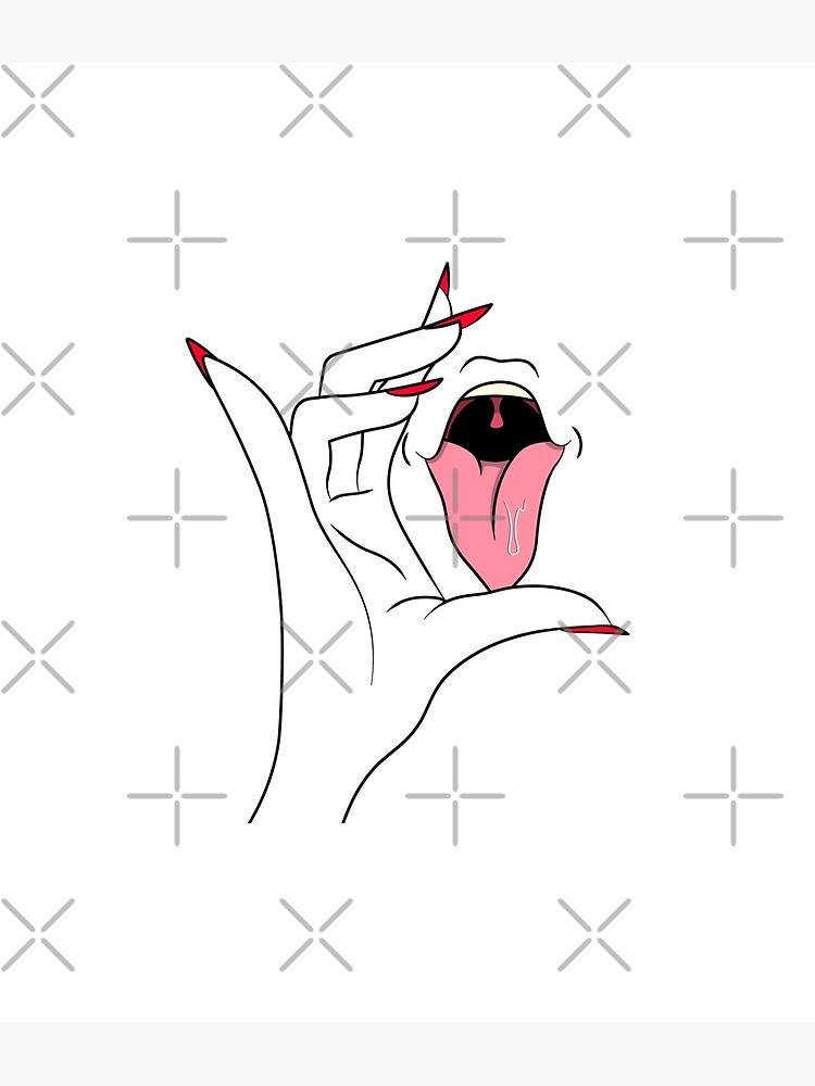 Sexy Cartoon Blowjob Illustration Deep Throat Queen Poster For Sale By Prodbynieco Redbubble