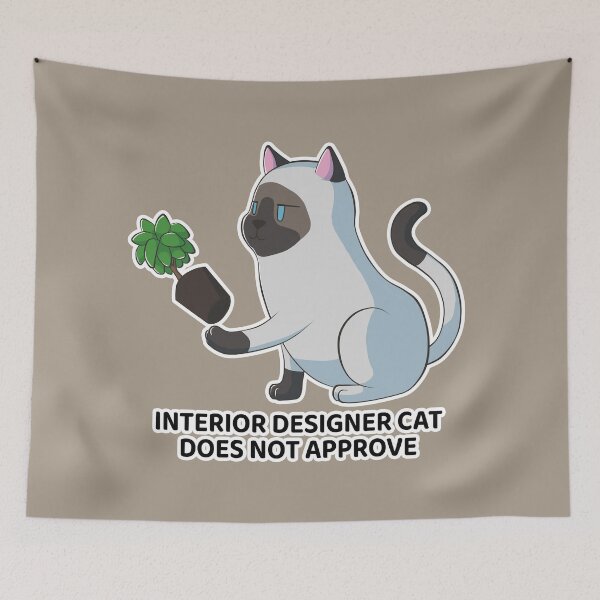 Item preview, Interior designer cat does not approve - ragdoll cat designed and sold by AniBeanz.