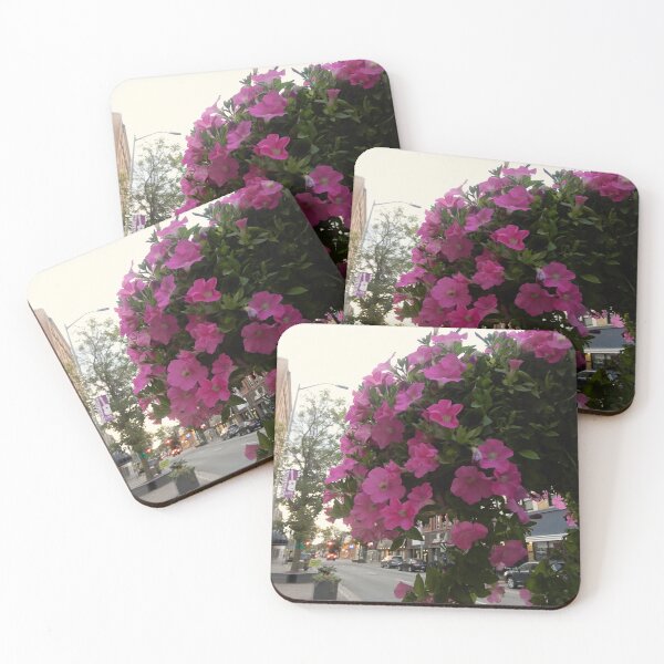 Item preview, Pink petunia flowers in hanging basket/Ontario /Canada designed and sold by VeenaNair23.