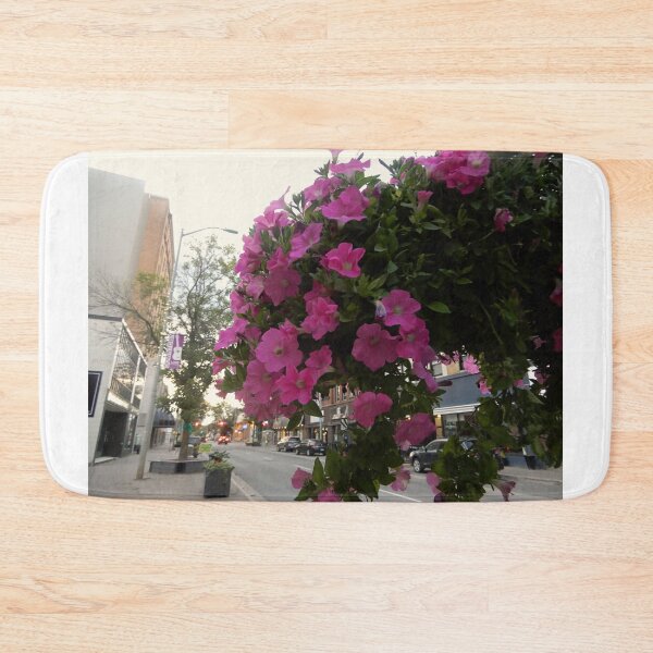Item preview, Pink petunia flowers in hanging basket/Ontario /Canada designed and sold by VeenaNair23.