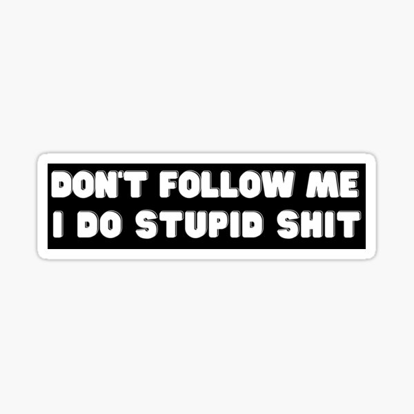 don-t-follow-me-i-do-stupid-shit-sticker-by-linnxx-redbubble