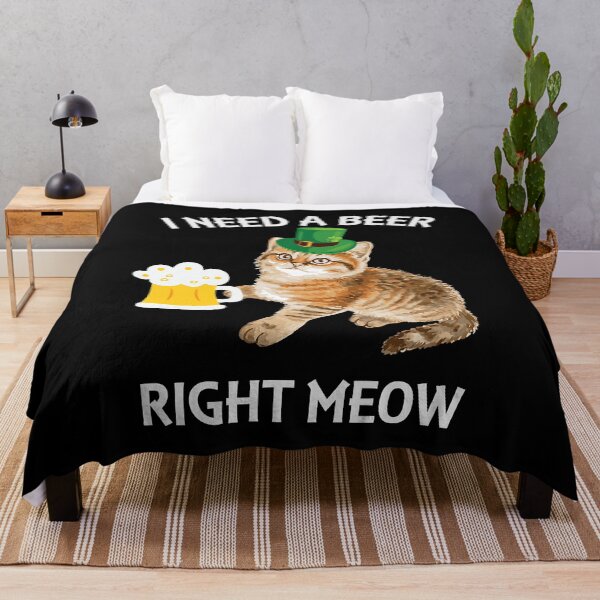 Item preview, I Need A Beer Right Meow Irish Beer Cat St Patricks Day Drinking Gift designed and sold by HardiKel.