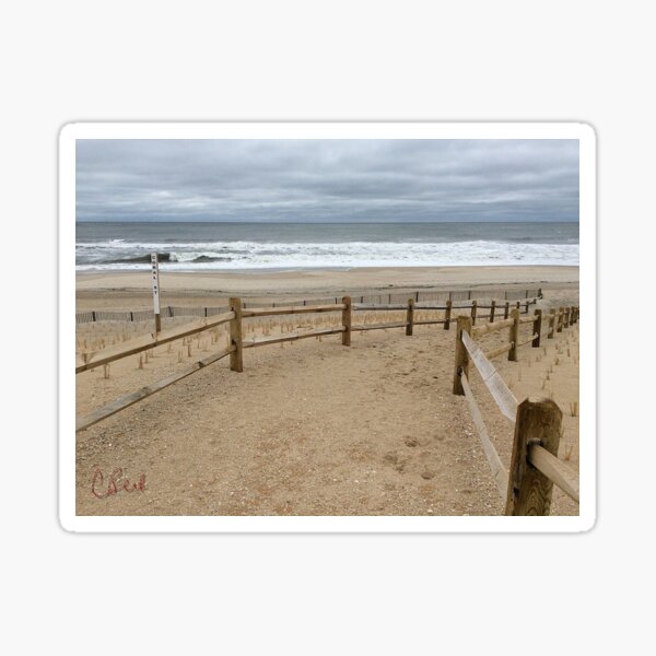 Cloudy Day at the Beach Sticker
