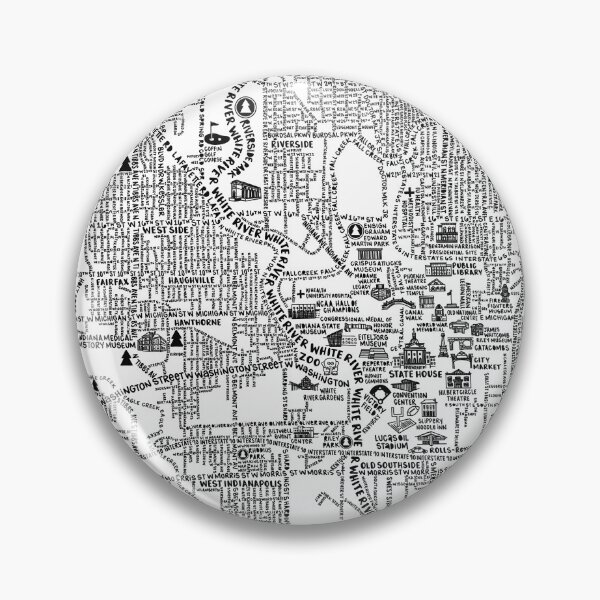 Item preview, Indianapolis Street Map designed and sold by fiberandgloss.