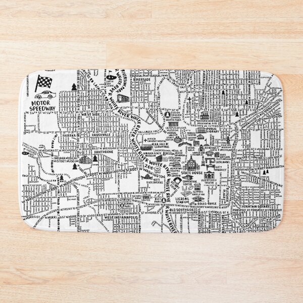 Item preview, Indianapolis Street Map designed and sold by fiberandgloss.