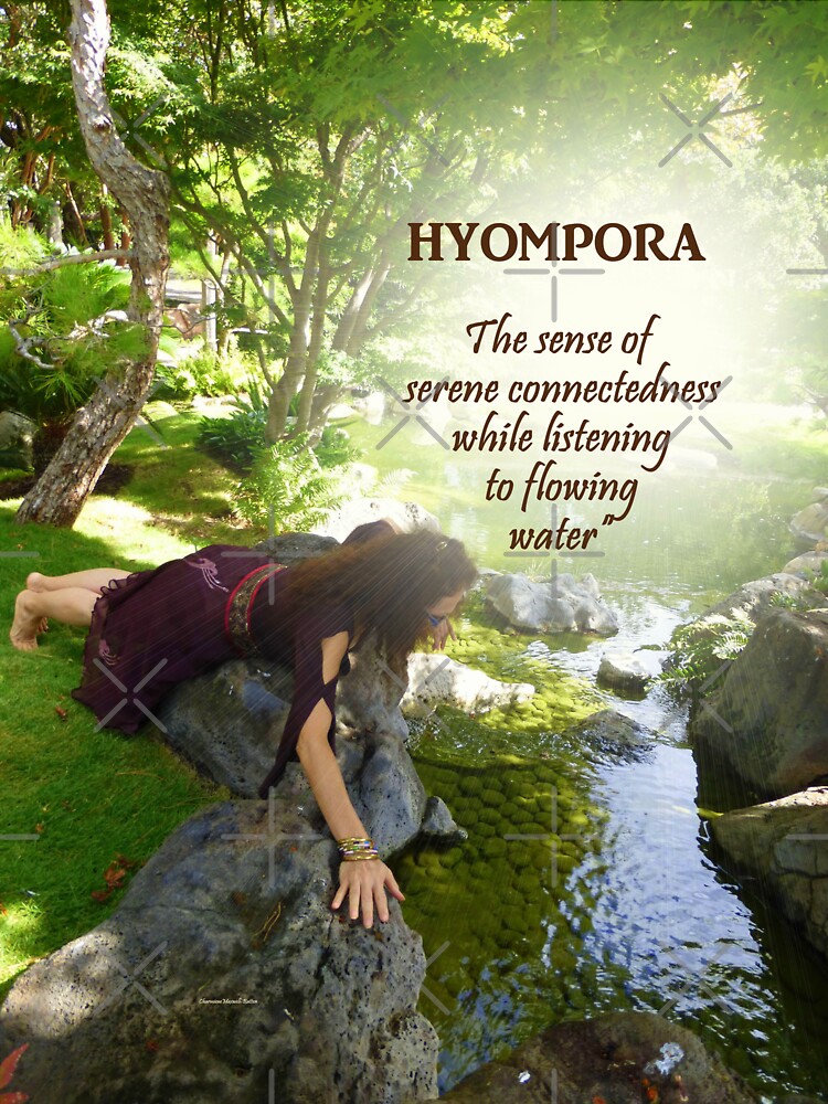 "HYOMPORA a love of flowing water" Sticker by Vaengi Redbubble