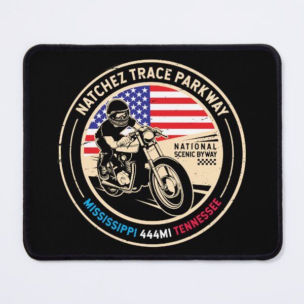 Aperçu de l'œuvre Natchez Trace Parkway | Route panoramique nationale | Moto créée et vendue par KrisSidDesigns.