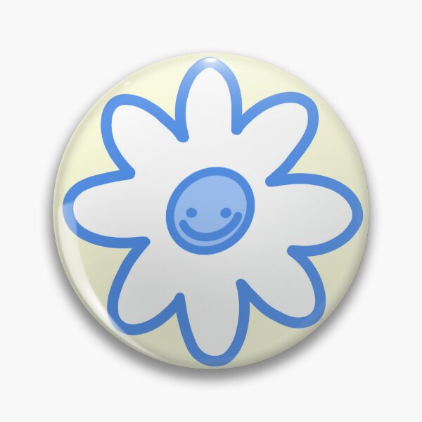 Item preview, blue happy face daisy designed and sold by prismatic paper co.