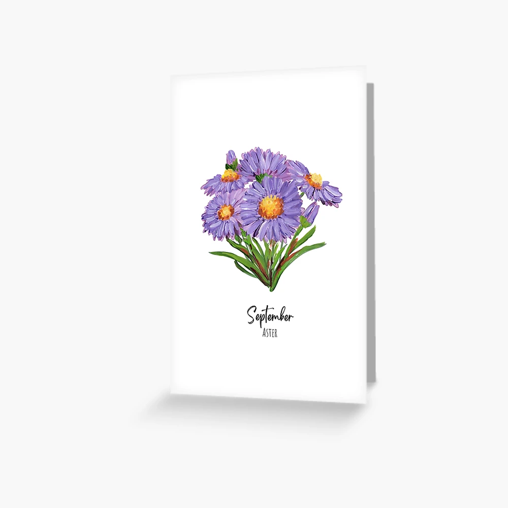 Greeting Card: September Birth Month Flower – WildFlora