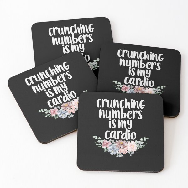 Item preview, Crunching Numbers Is My Cardio Funny Saying Gift for Accountant / Birthday Gifts Idea floral design designed and sold by Chamssou.